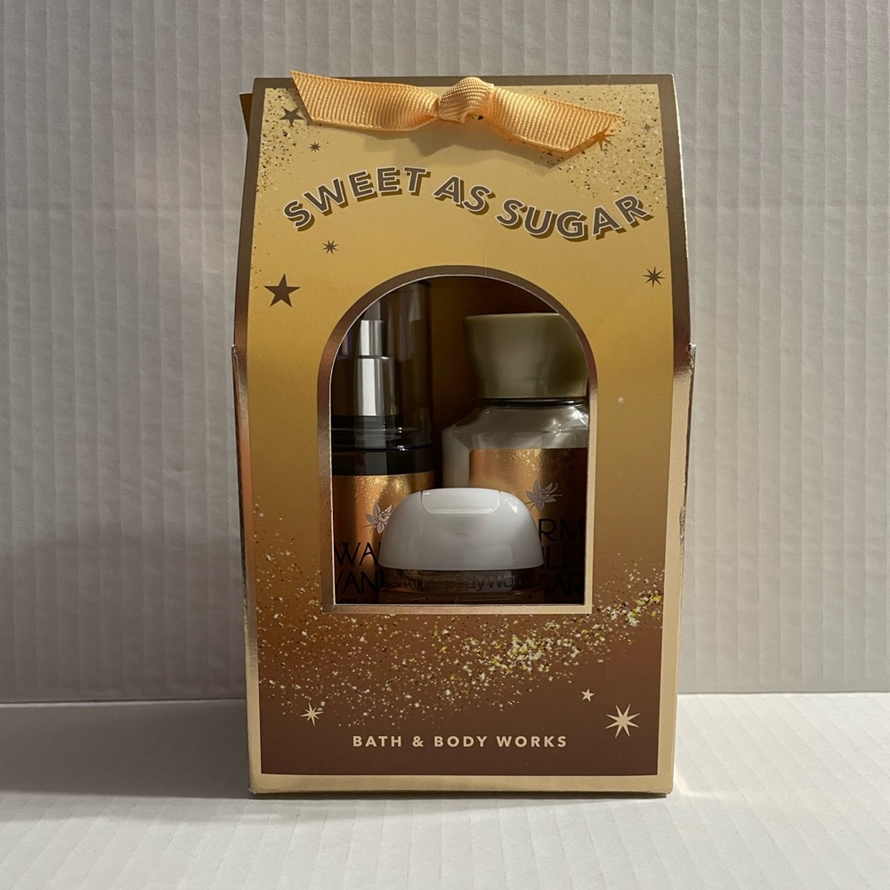 Bath & Body Works Set Warm Vanilla Sugar fragrance mist body lotion sanitizer